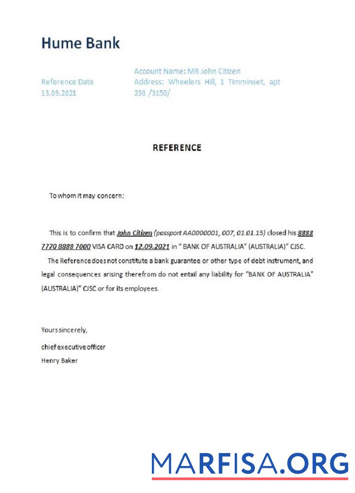 Downloadable Australia Hume closure reference template